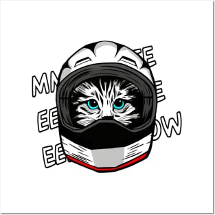 funny cat driver – Meeeeeeeow, the sound of formula m1ao (Icecat) Posters and Art